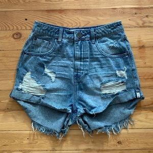 One Teaspoon High Waist Bandits Jean Shorts